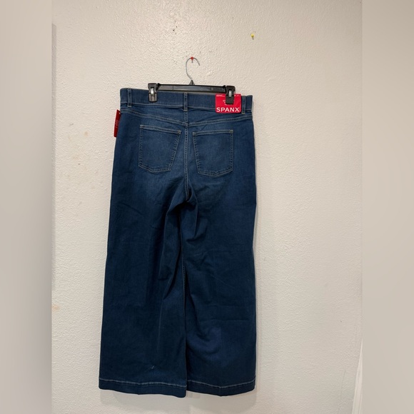 SPANX EveryWear Wide Leg Jeans XL Pacific Wash NWT - Picture 2 of 10